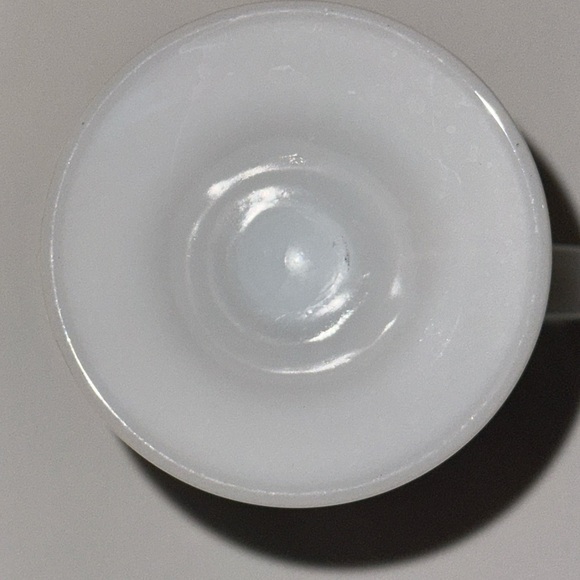 Milk Glass white tall mug with gold trim. Coffee Mugs Set (4) - Picture 6 of 8